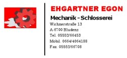 Schloßerei Ehgartner